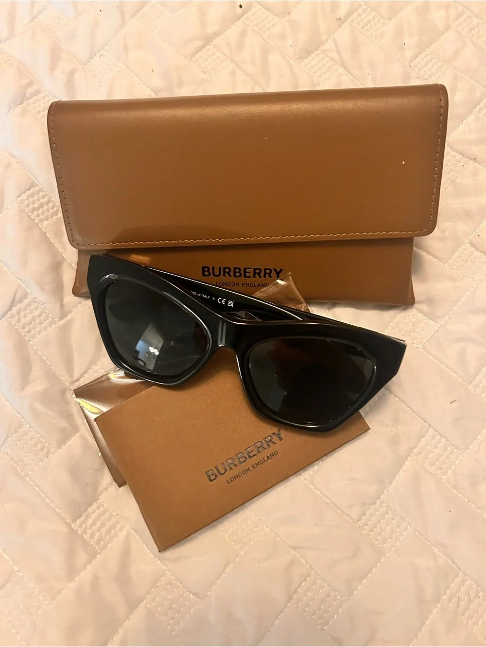 Burberry Black Oversized Cat-Eye Sunglasses